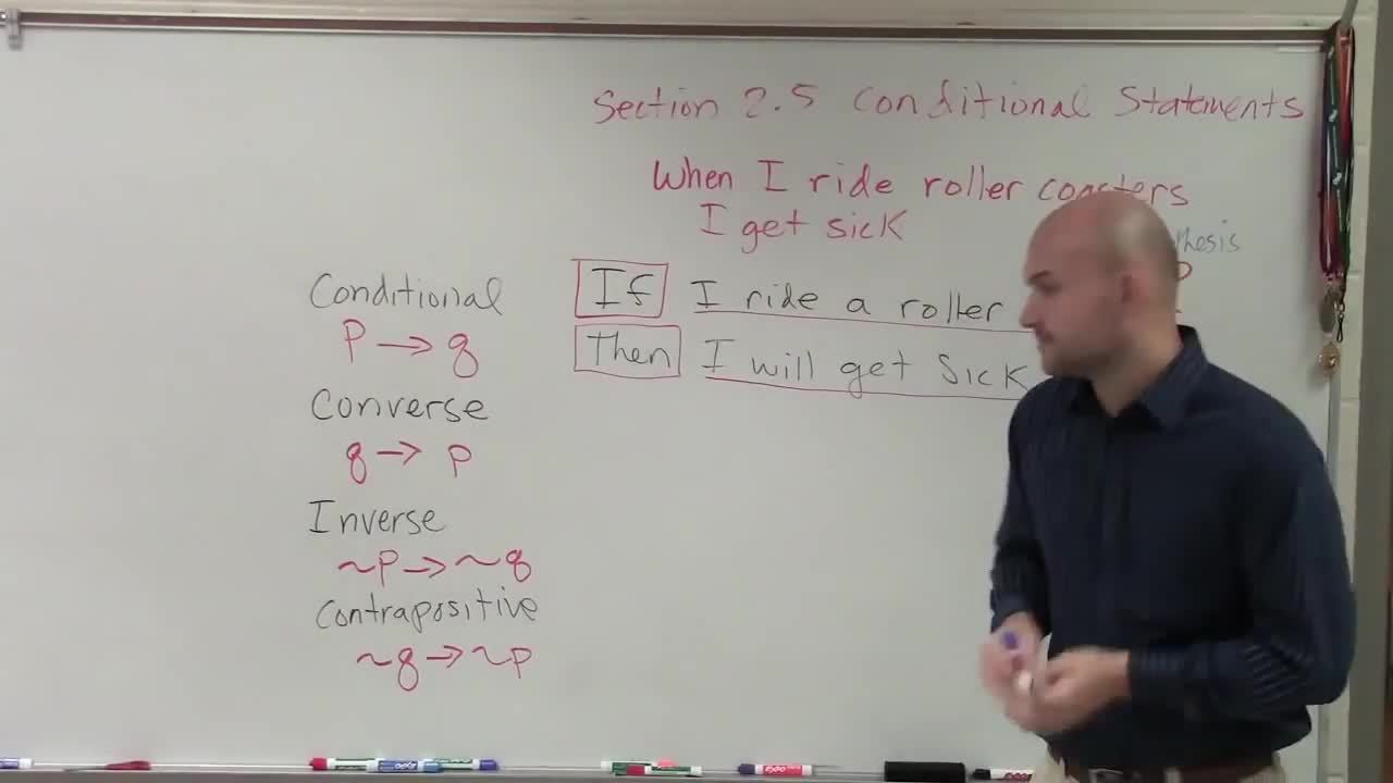 What are examples of a statements converse inverse and